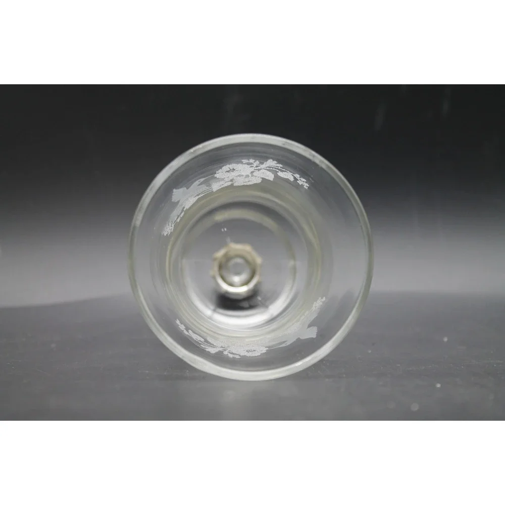 Etched Glass Votive Candle Cup Insert Floral Design Replacement Shade 5.38in
